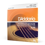 Daddario  EJ15 Phosphor Bronze Acoustic Guitar Strings, Extra Light, 10-47