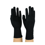 Long Wristed Cotton Glove Black