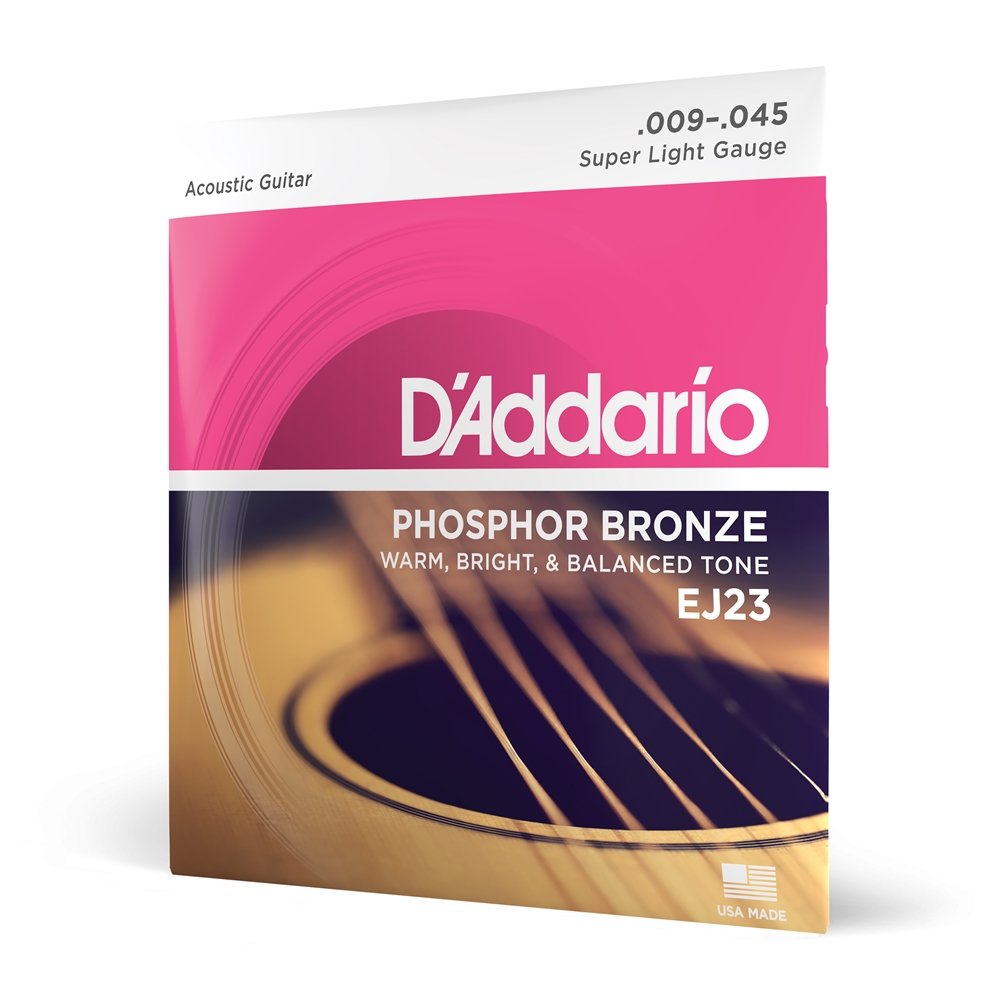 Daddario EJ23 9-45 Super Light, Phosphor Bronze Acoustic Guitar Strings