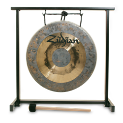 Zildjian P0565 12" Traditional Gong Table-Top Stand Set