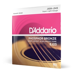 Daddario EJ23 9-45 Super Light, Phosphor Bronze Acoustic Guitar Strings