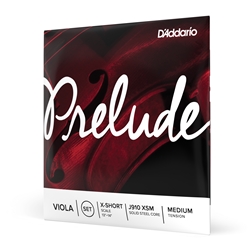 Daddario J910XSM D'Addario Prelude Viola String Set, Extra Short Scale, Medium Tension