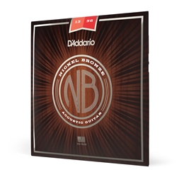 Daddario  NB1356 Nickel Bronze Acoustic Guitar Strings, Medium, 13-56