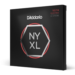 Daddario  NYXL1074 Nickel Wound 8-String Electric Guitar Strings, Light Top / Heavy Bottom, 10-74