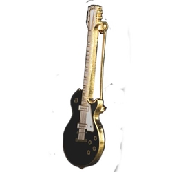 Harmony Jewelry FPP517GBK Les Paul Guitar Pin Gold/Black w/White Pickguard